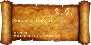 Kucsora Irén névjegykártya